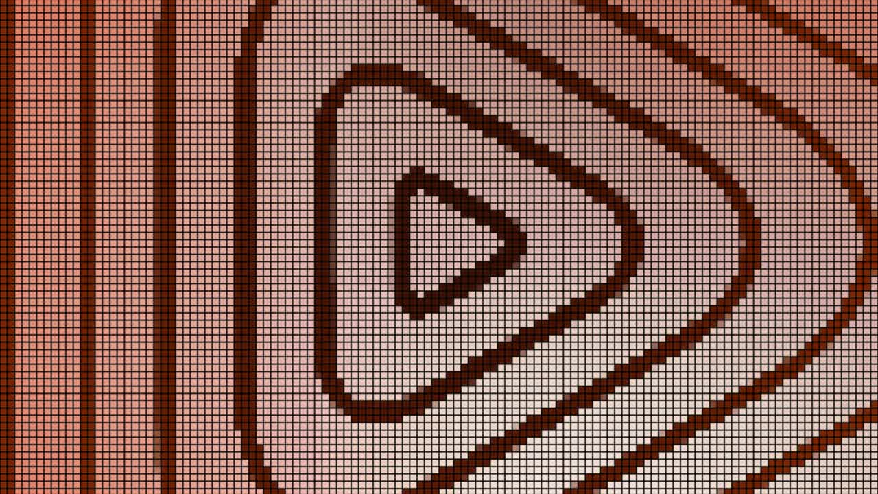 patrón de botón de reproducción pixelado