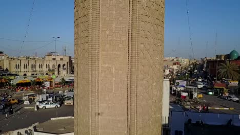 Vista-Aérea-De-La-Mezquita-De-Abu-Hanifa-En-La-Ciudad-De-Bagdad