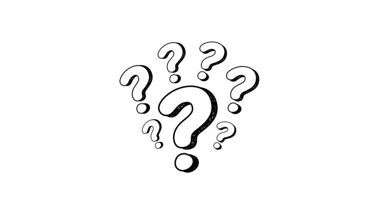 Hand-Drawn Question Marks Appearing and Disappearing