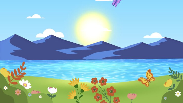 Serene Mountain Lake Landscape