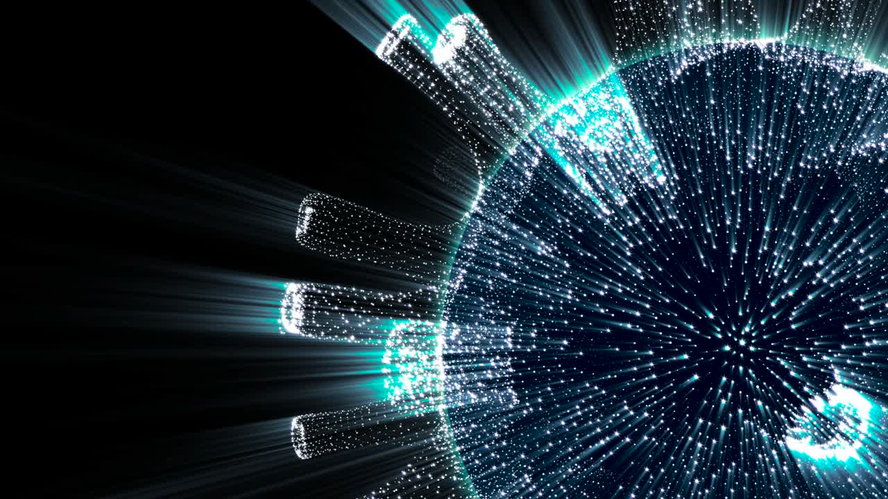 gráficos de movimiento abstractos - virus giratorio (bucle)