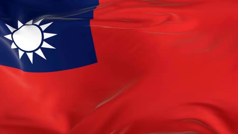 waving  looped flag as  background taiwan