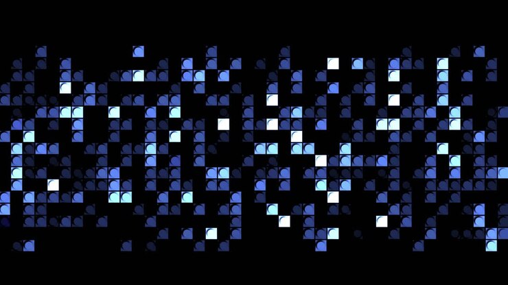 Sfondo astratto blu con motivo a pixel