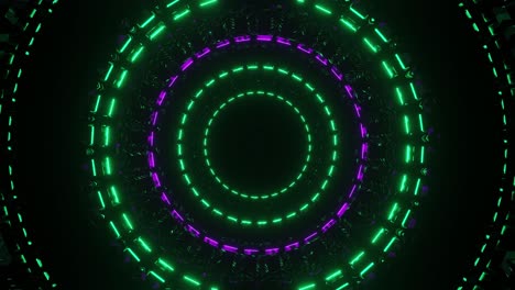 animación 3d de bucle hipnótico que representa un círculo colorido con fondo negro