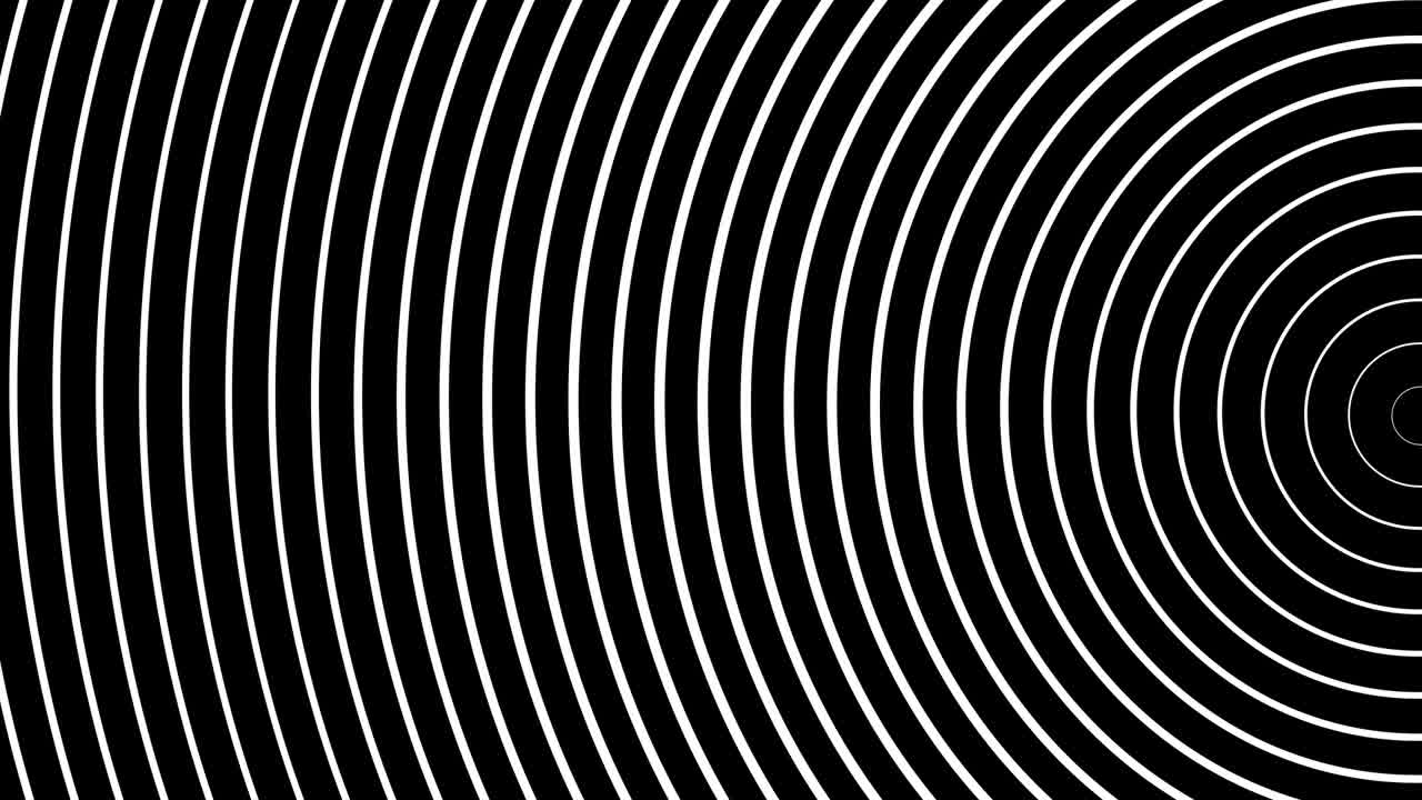 círculo de radiación de las ondas blancas pulsadas