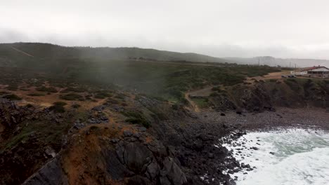 Drone-El-Majestuoso-Océano-Atlántico-Cerca-De-Cabo-Da-Roca