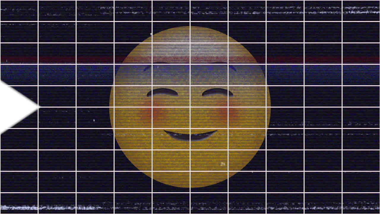 flecha moviendo las salas laterales sobre la red contra el rubor de la cara emoji en fondo negro