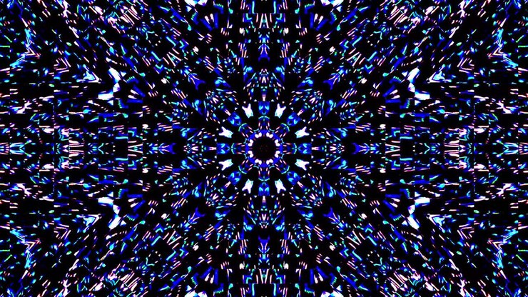 shining bright lines set wave motion, colorful, on black background