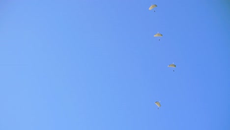 paragliding in the blue sky