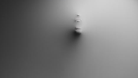 a scary silhouette of a woman appears screaming from the white wall