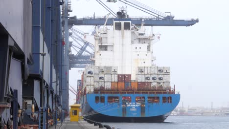 Cargo ship docking at Karachi Port, Pakistan