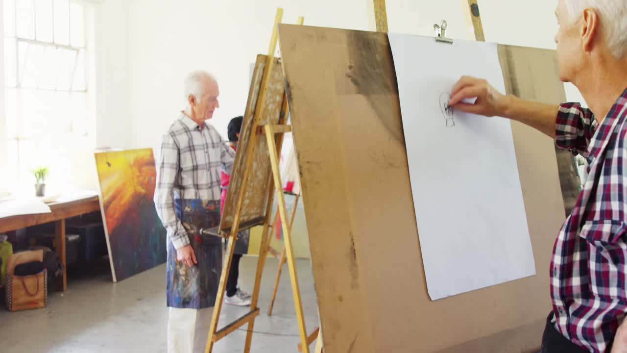 캔버스 4k 에 있는 예술가 의 스케치