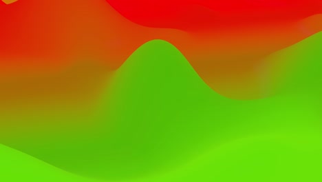 fantastically colorful landscape. 4k abstract looped fantastic background, liquid gradient of paint with internal glow forms hills or peaks that change smoothly in the cycle. green red