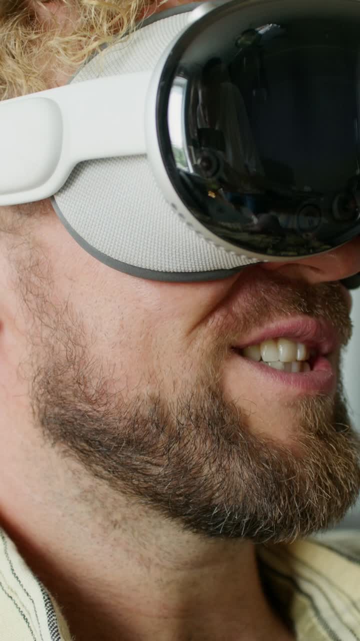 Man Wearing VR Headset