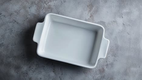 white square baking dish