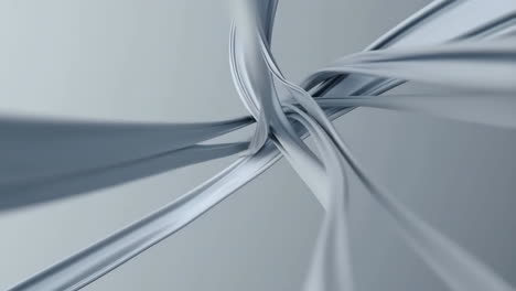 Abstract Flowing Grey and Silver Ribbons