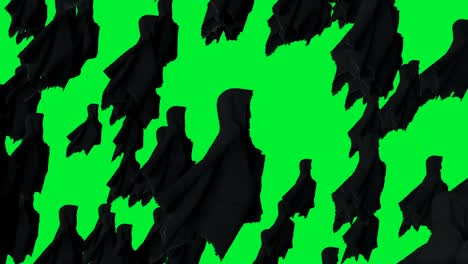 el misterio del miedo a la animación de fantasmas. la sudadera dinámica. el aislamiento. la animación realista de pantalla verde 4k.