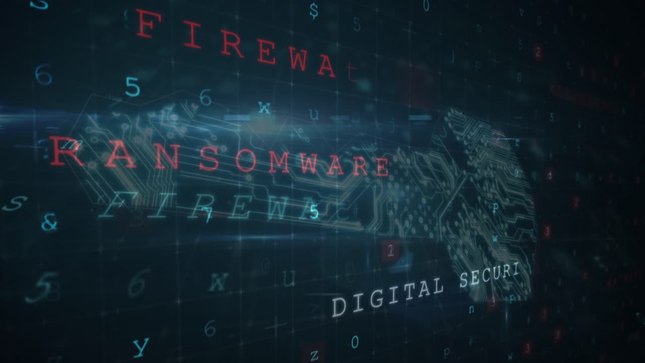 Cyber security data processing against security key icon on blue background
