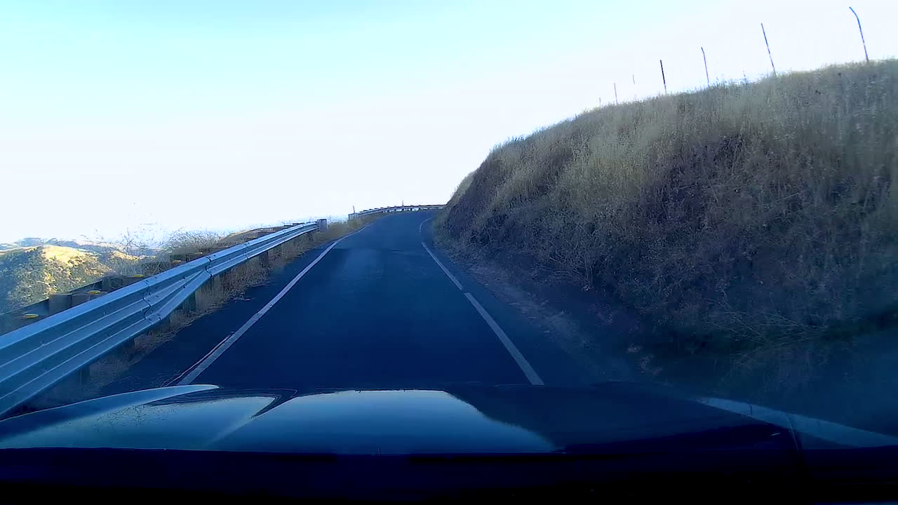 Drive along Sierra Vista Road the night before the wild fires broke out in Northern California