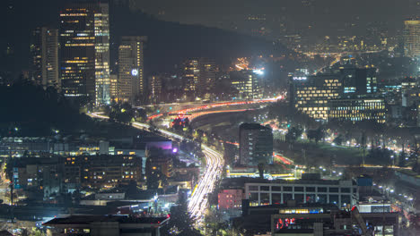 providencia night time lapse santiago de chile