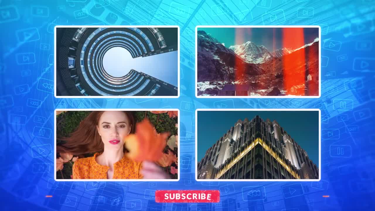 YouTube koncové obrazovky 4K V.4