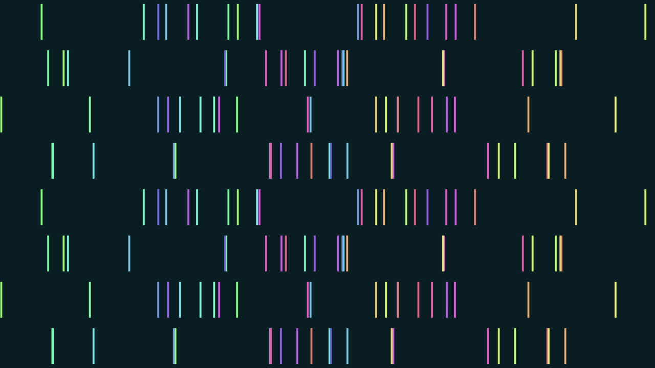 patrón de líneas de neón digital de arco iris en el degradado negro