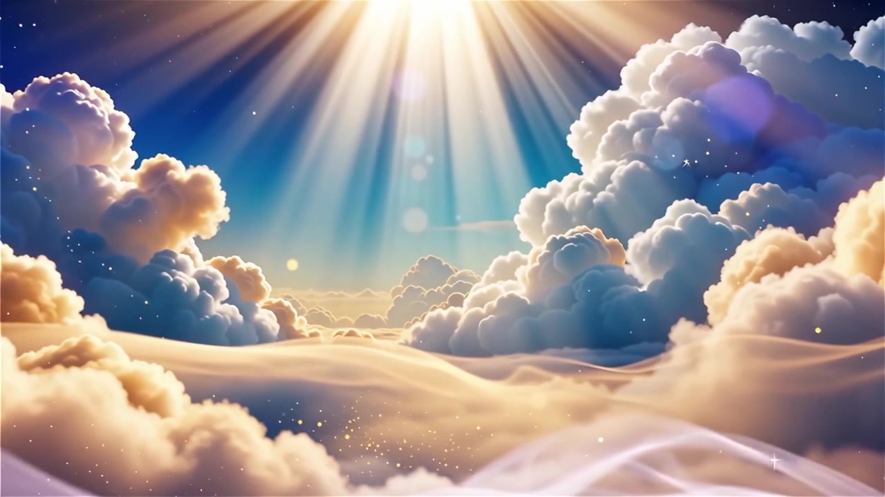 Christian Heavenly Light Worship Background