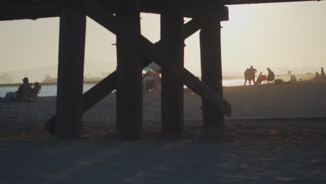 families through the seal beach pier