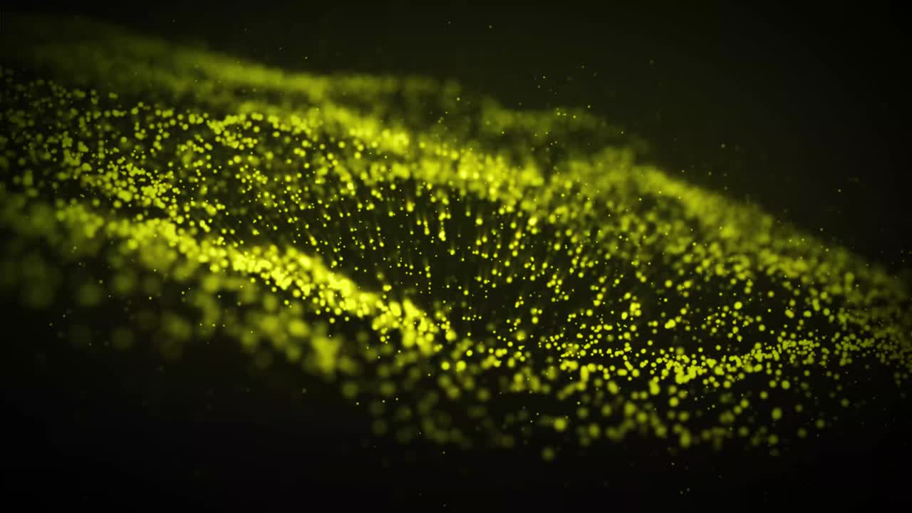 Yellow Particle Wave Colorful Background Animation