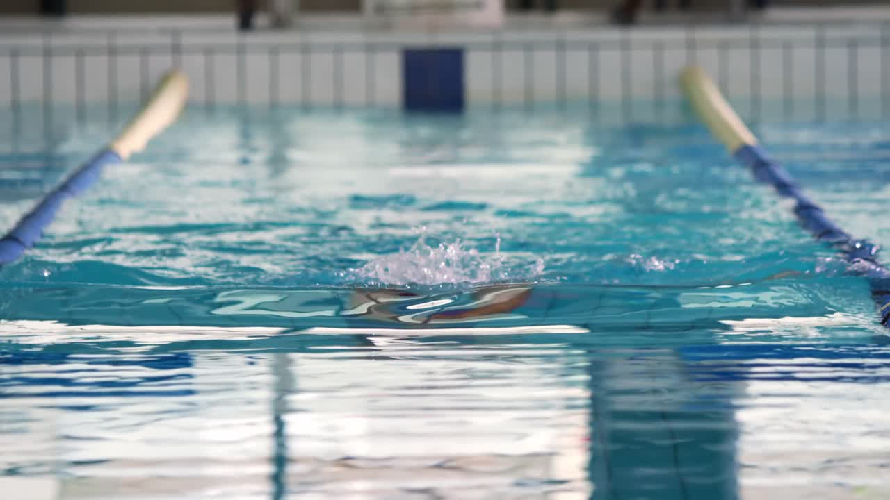 수영장에서 수영 훈련