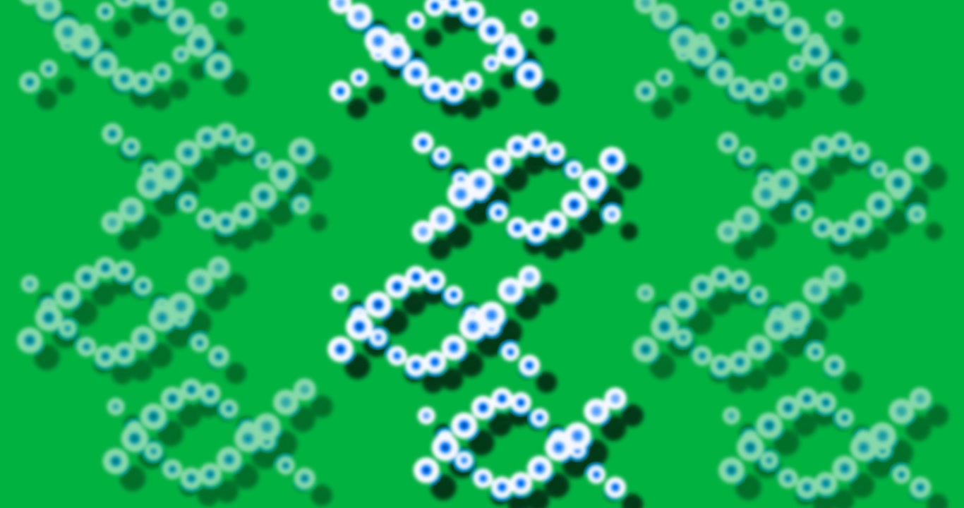 Animation of dna strands on transparent background
