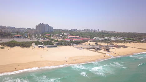 playa de ashkelon - sobrevuelo de la playa a la ciudad