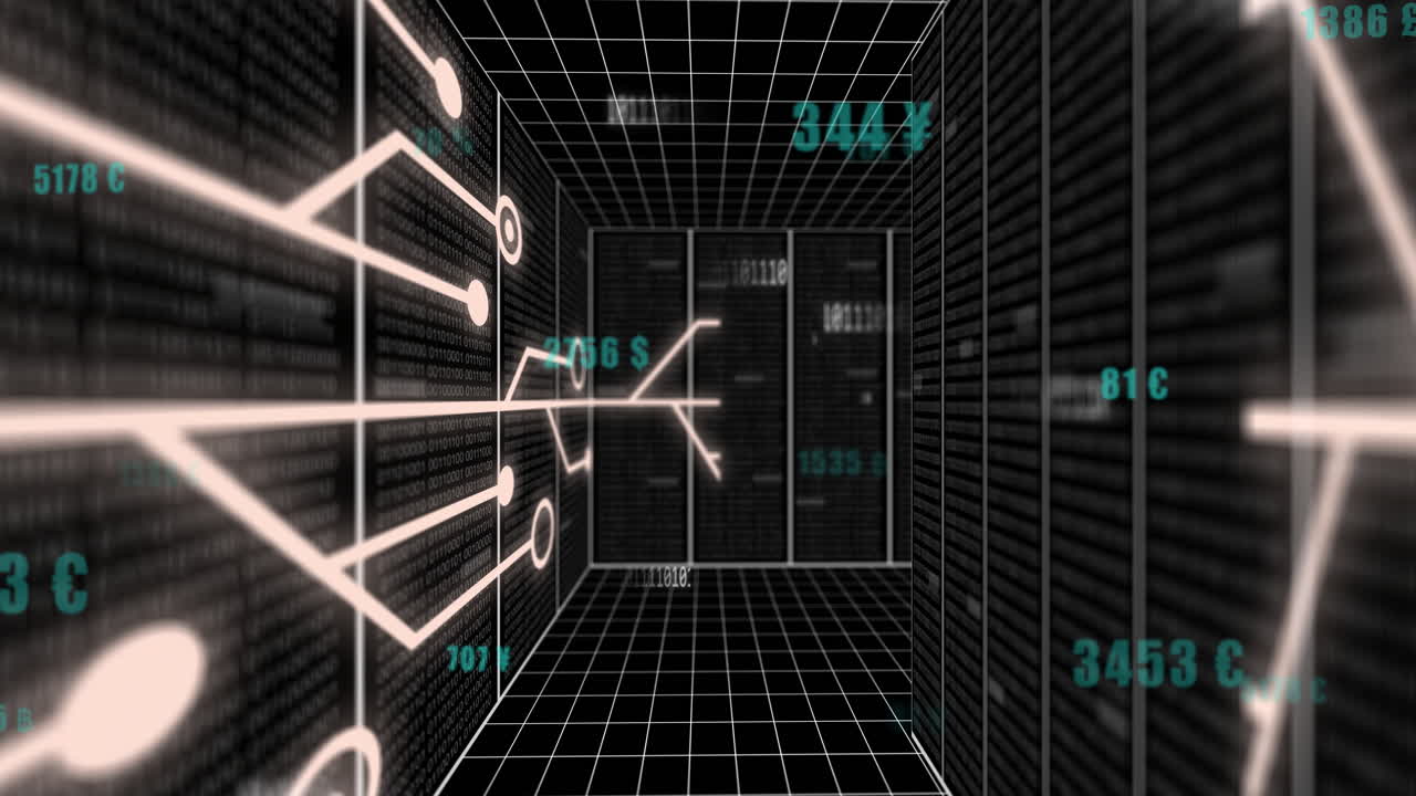 анимация цифровой обработки данных на платке