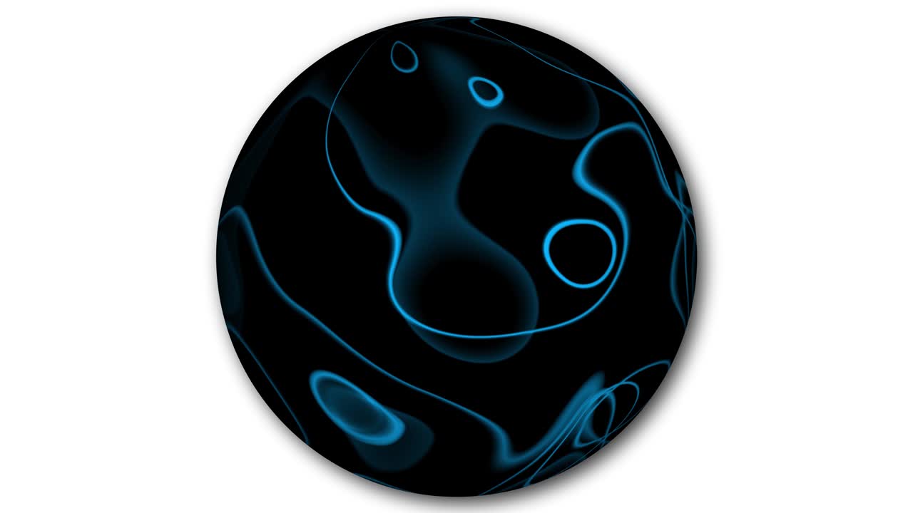 Stripy geometric line animation on a sphere. Animated abstract sphere moving on white background.