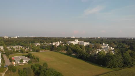 corn fields recorded with a drone on a sunny day