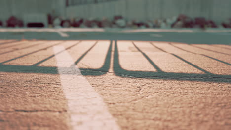 shadows on a parking lot