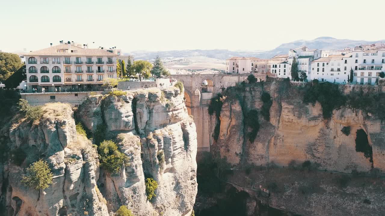 tomas de video aéreo de ronda españa en 4k