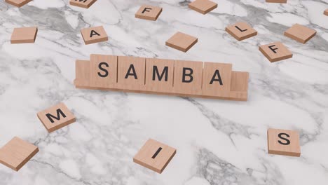 Samba-Wort-Auf-Scrabble