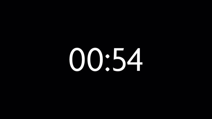 One Minute Countdown On Agenda Medium Typography In Black And White