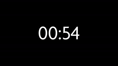 one minute countdown on agenda medium typography in black and white