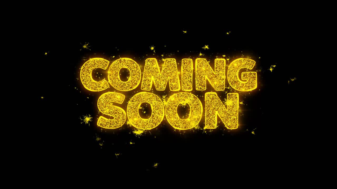 Coming Soon - Golden Glitter Text Effect