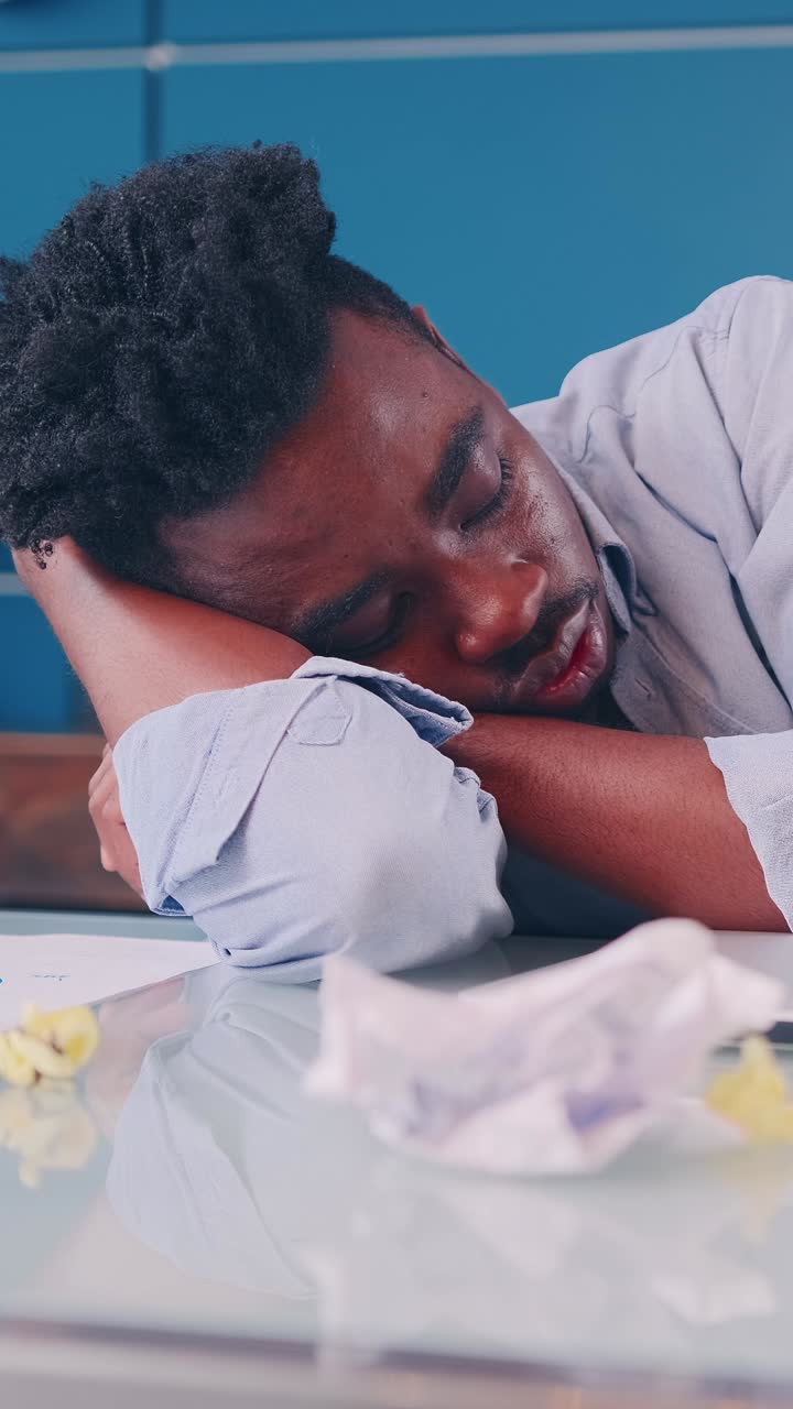 Resting in a cozy office nook during a busy afternoon at work