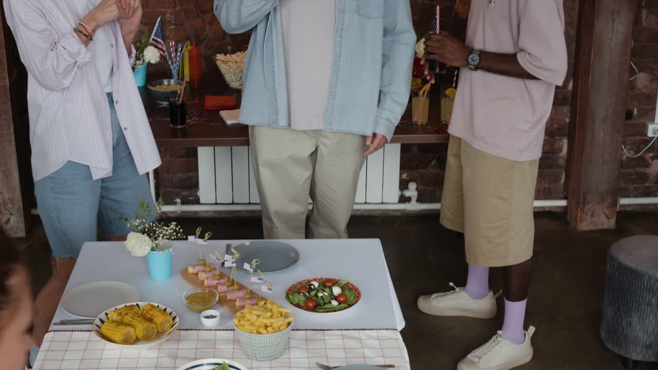 Friends Celebrate a Patriotic Gathering