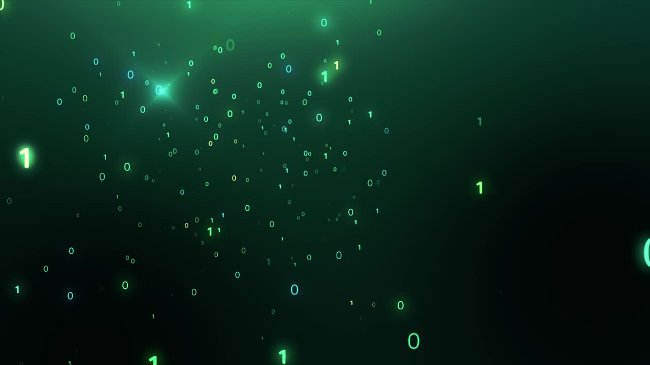 datos binarios digitales de escaneo de bucle de fondo de video de stock