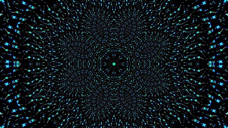 Abstract Kaleidoscope pattern with full colors. Magic mandala. 4k