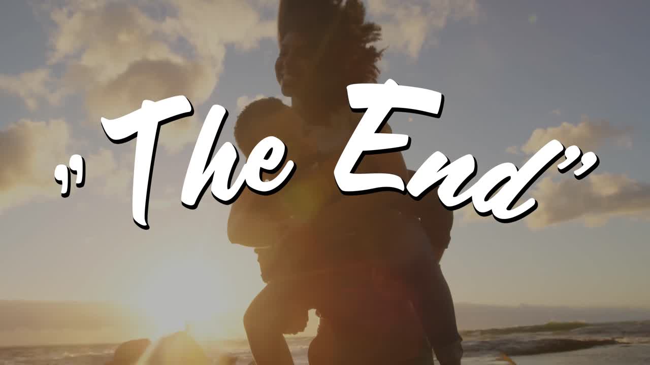 silueta de una pareja y el signo final