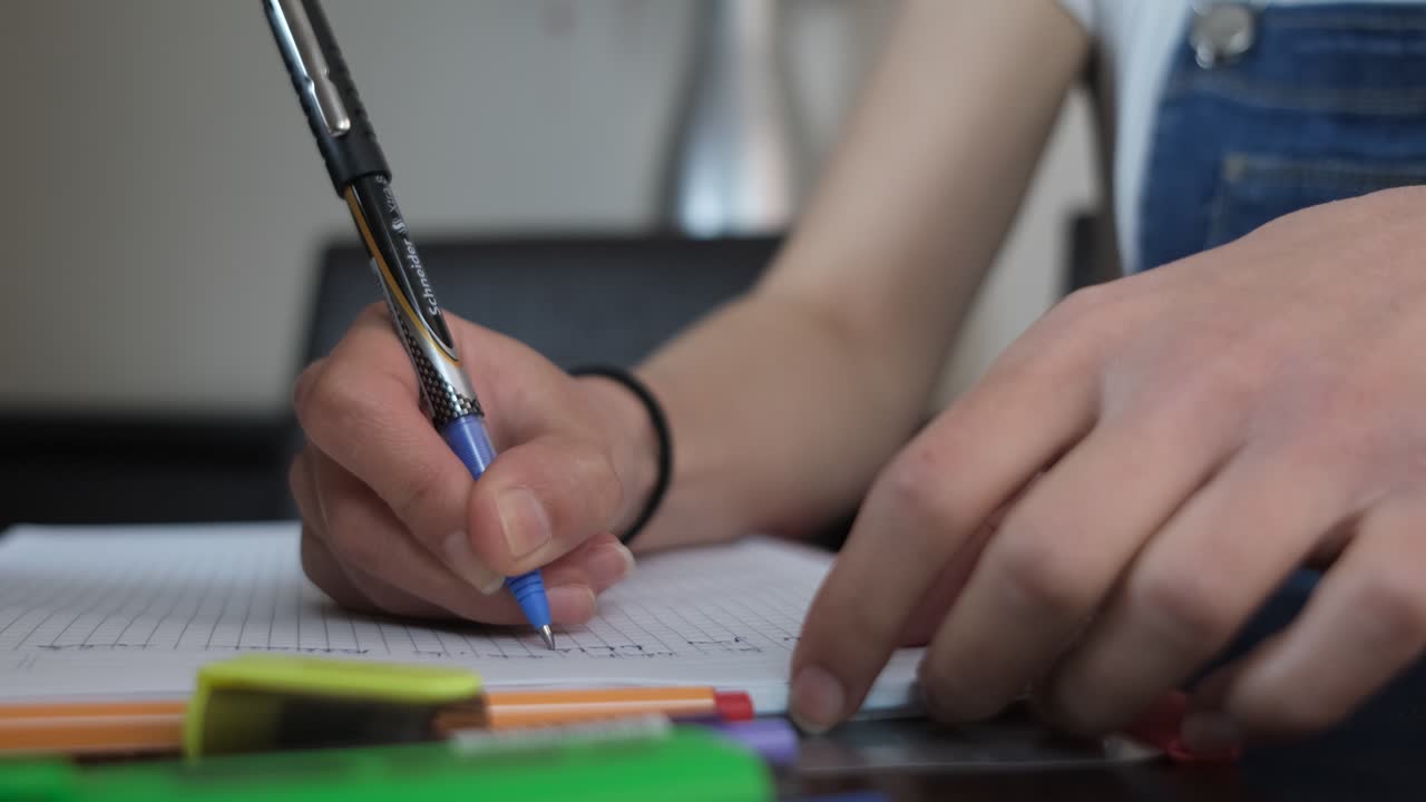 chica escribiendo en un cuaderno