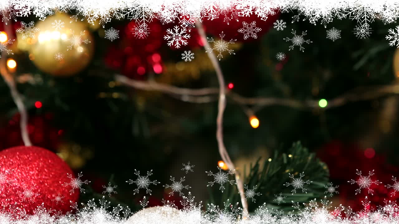 decoraciones navideñas y copos de nieve