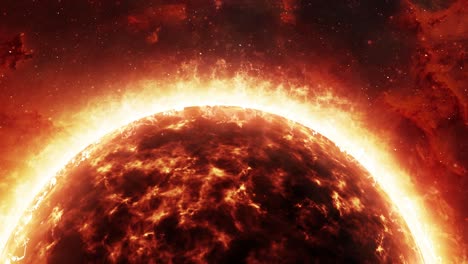 4k high quality realistic sun star 3d rendering. hot, hydrogen fusion and solar particles with fire.