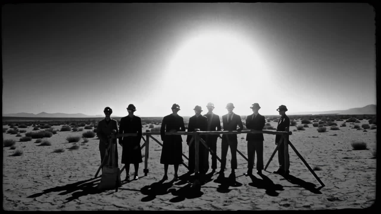 Military Personnel at a Desert Testing Site
